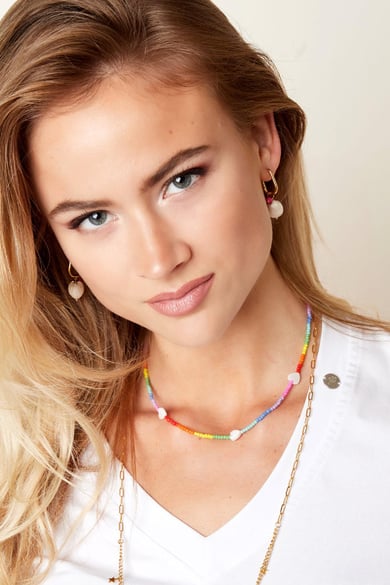 Liebesherz-Halskette - Rainbow-Kollektion Multi Edelstahl h5 Bild2